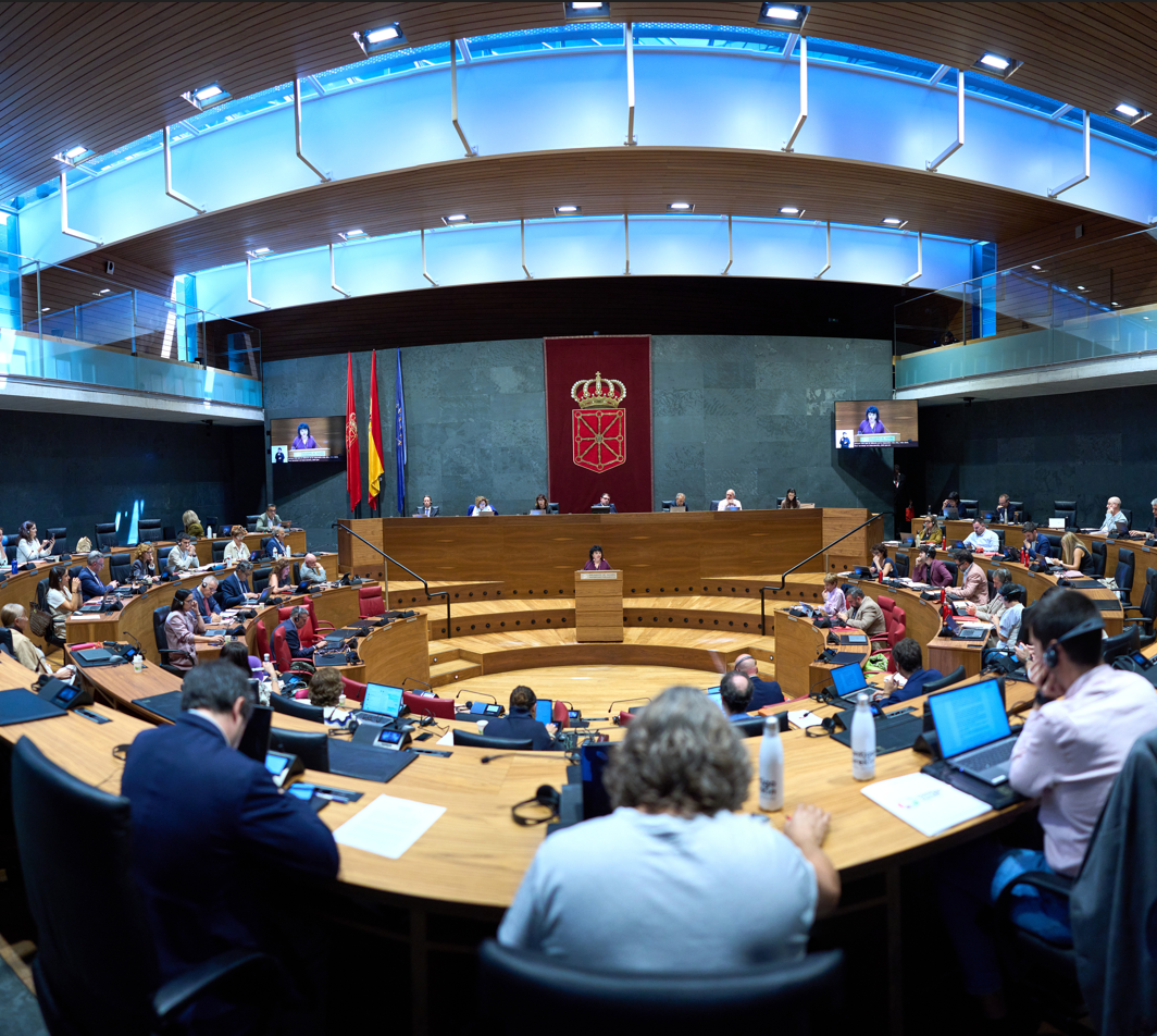 Vista del hemiciclo del Parlamento de Navarra